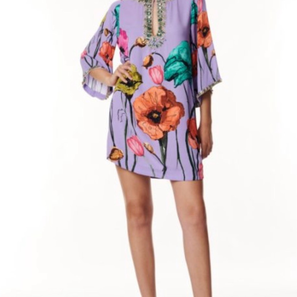 Miriam Stella Floral 3D Purple Dress